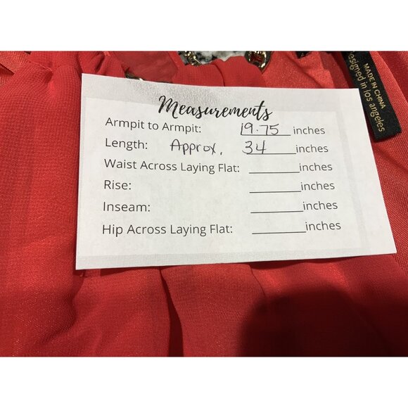 Laundry By Shelli Segal Dress Size 12 Chain Adj Halter Orange Party Cruise - Picture 9 of 9